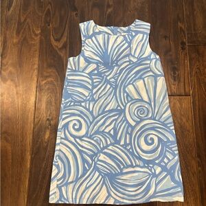 Vineyard Vines Light Blue & White Swirl Sleeveless Dress